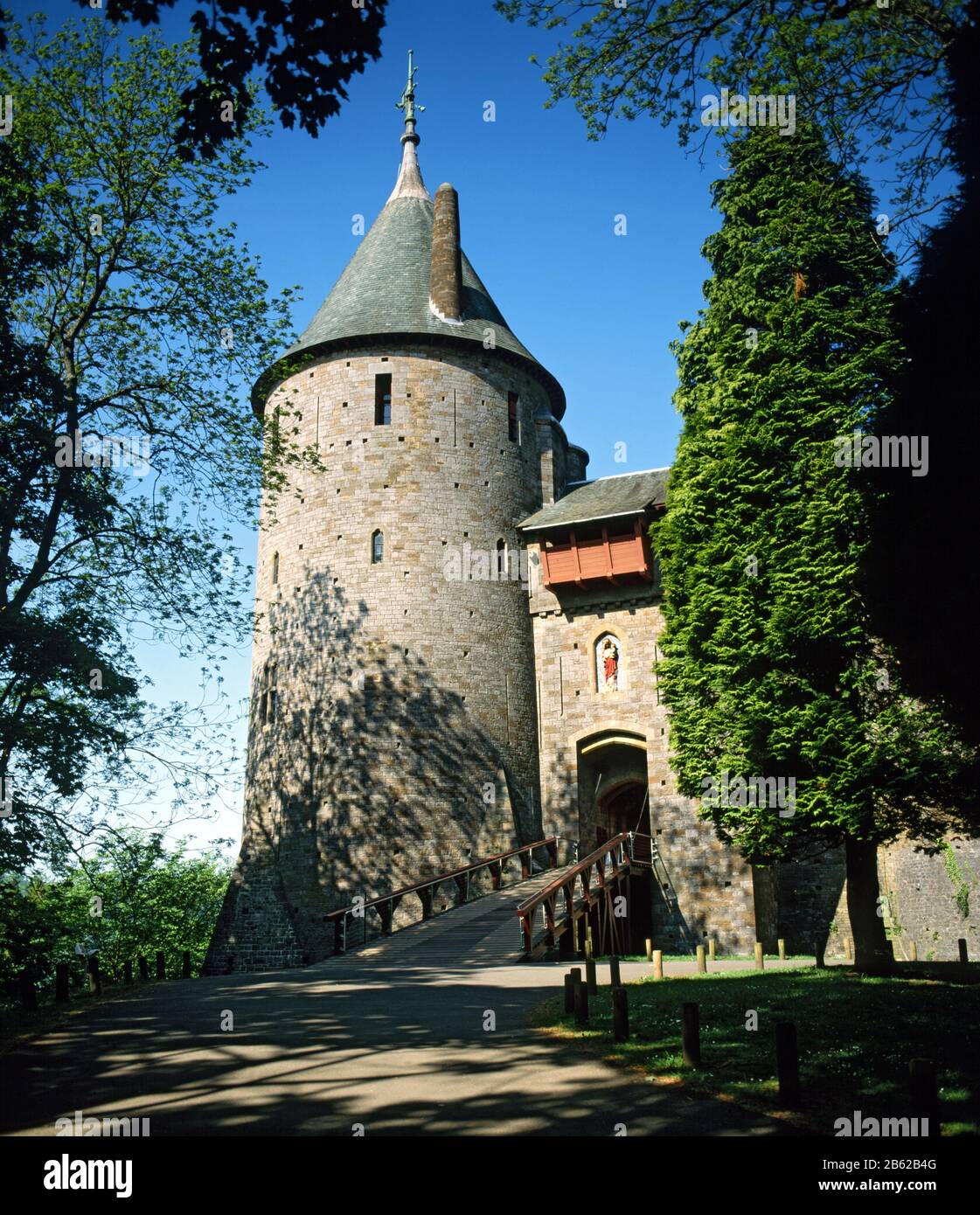 Castell Coch, fairytale castle designed by William Burges for the third Maquess of Bute, Tongwynlais, Cardiff. Stock Photo