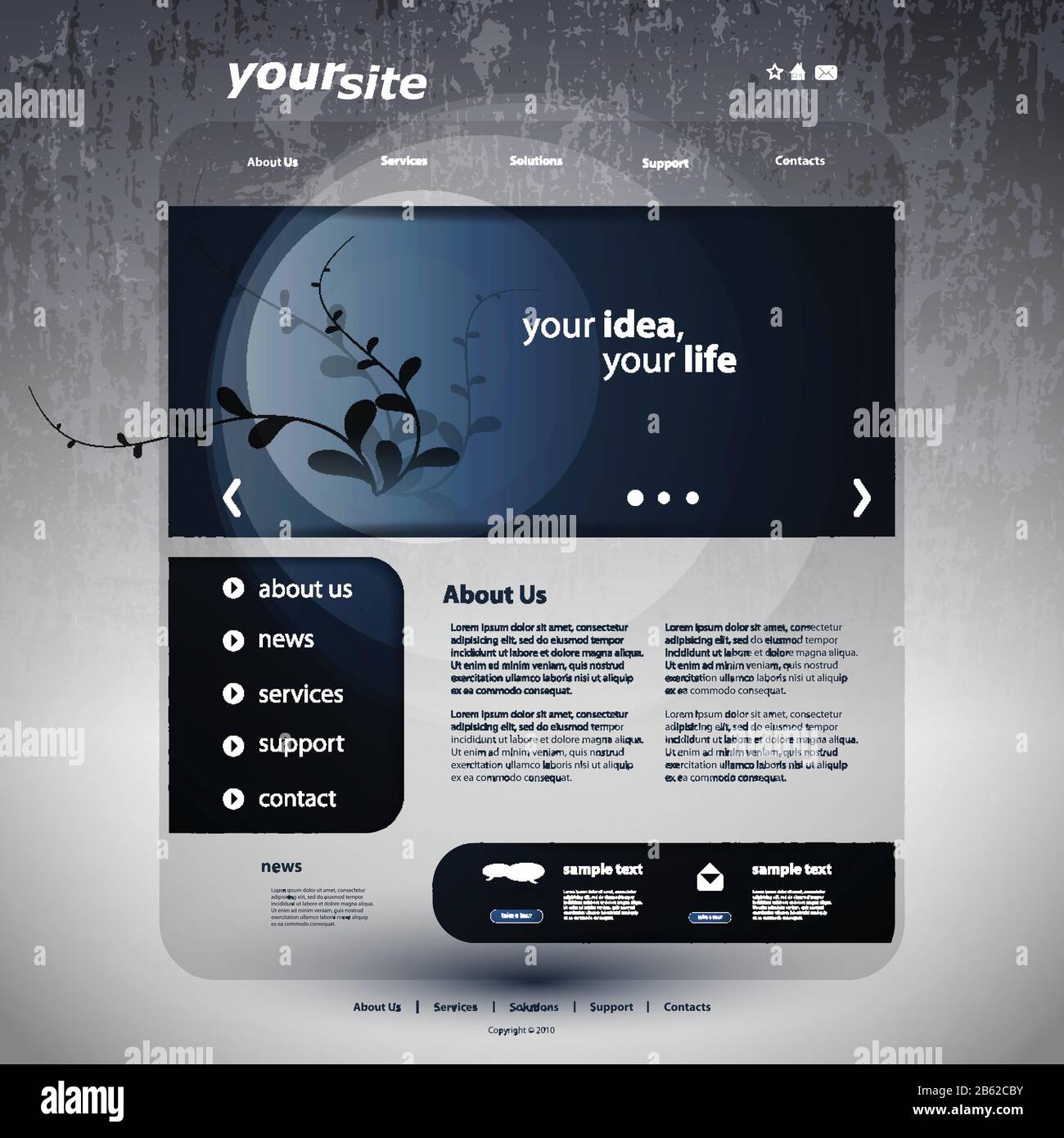 Website Template Vector Stock Vector Image & Art - Alamy