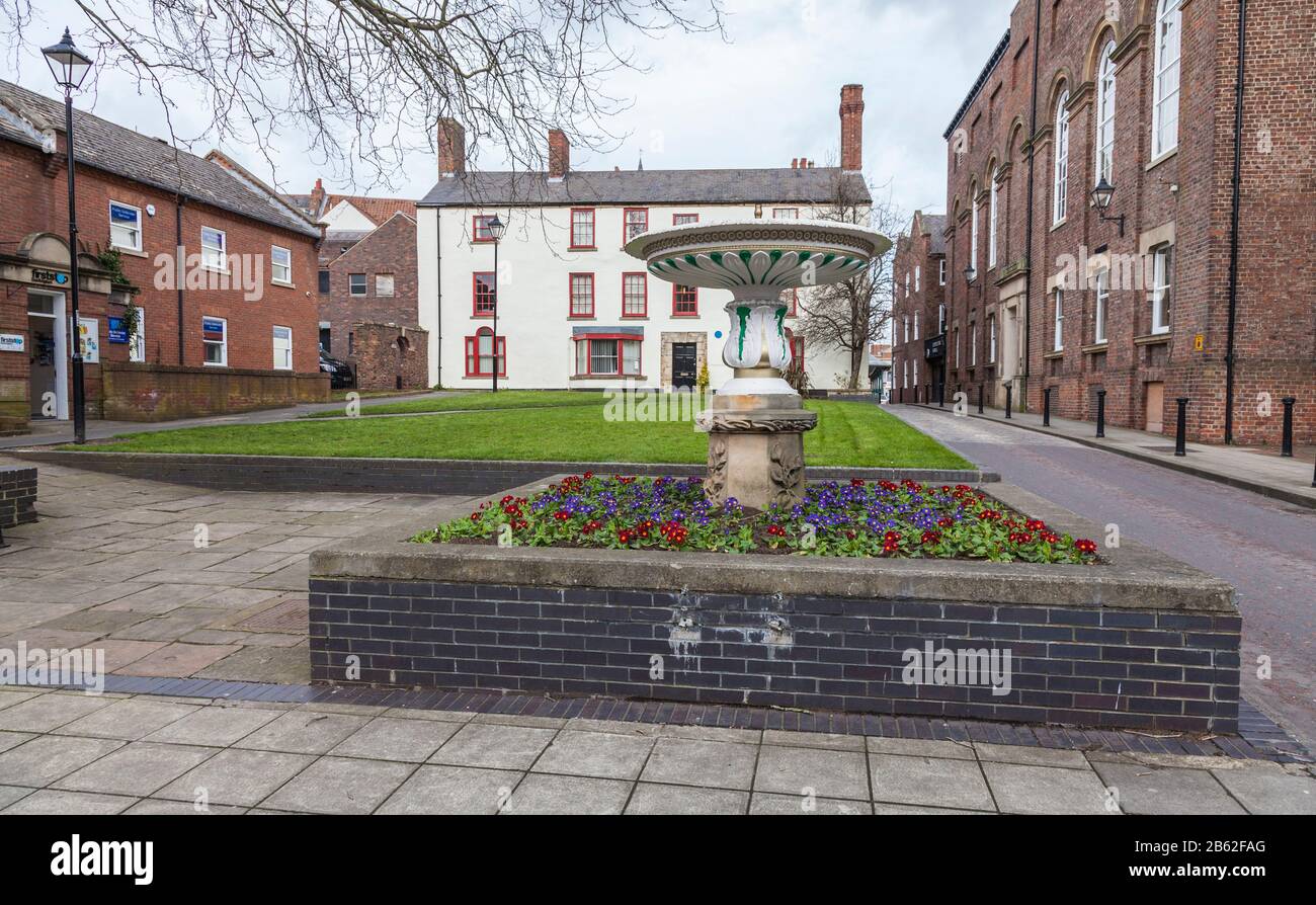 The fountain outside Pease House in Darlington,England,UK Stock Photo