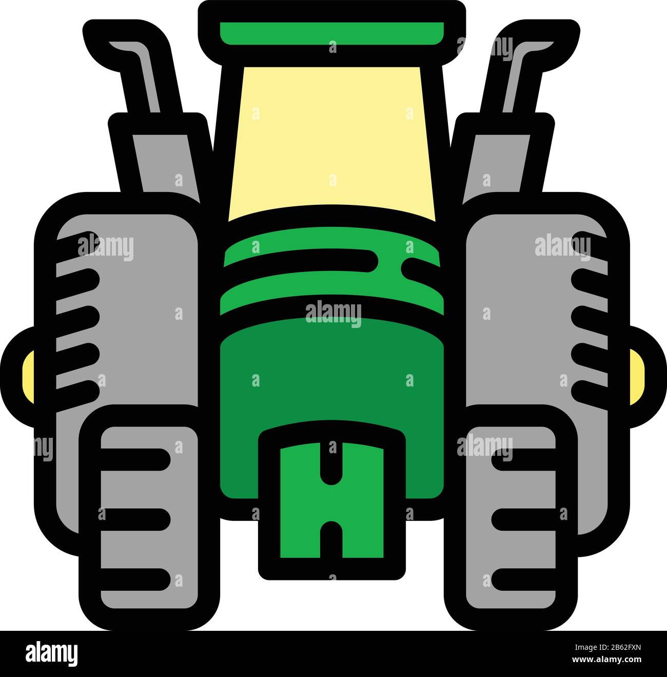 Big field tractor icon. Outline big field tractor vector icon for web ...