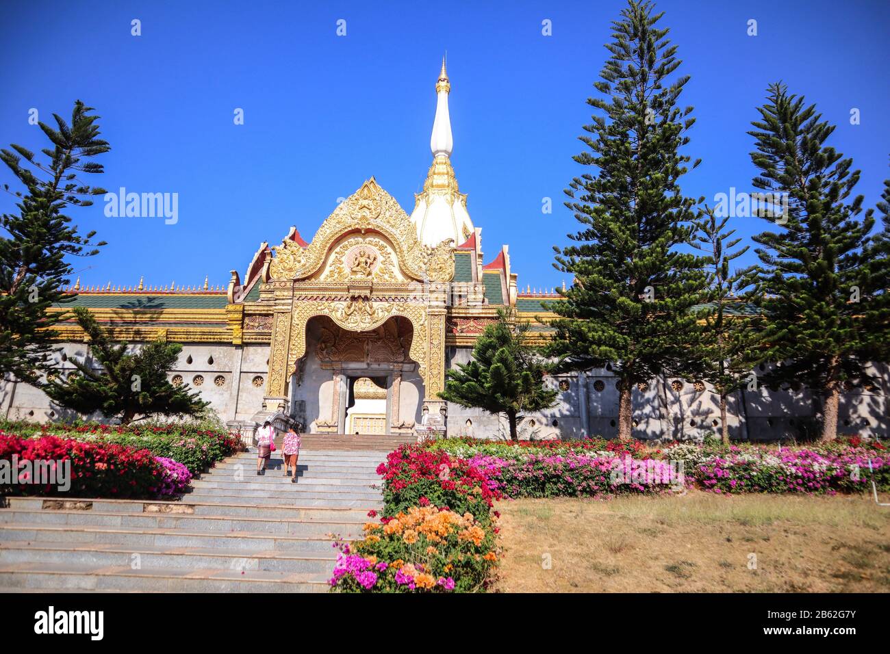 Gates and the main entrance to Buddha template in Bangkok The photo is taken on 25.12.19 Stock Photo
