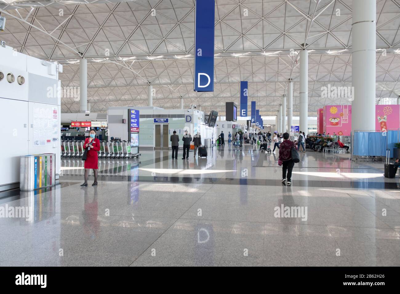 Hong Kong,China:06 Mar,2020. Hong Kong International Airport empty as Cover-19 takes its toll on the travel industry Jayne Russell/Alamy Stock Image Stock Photo