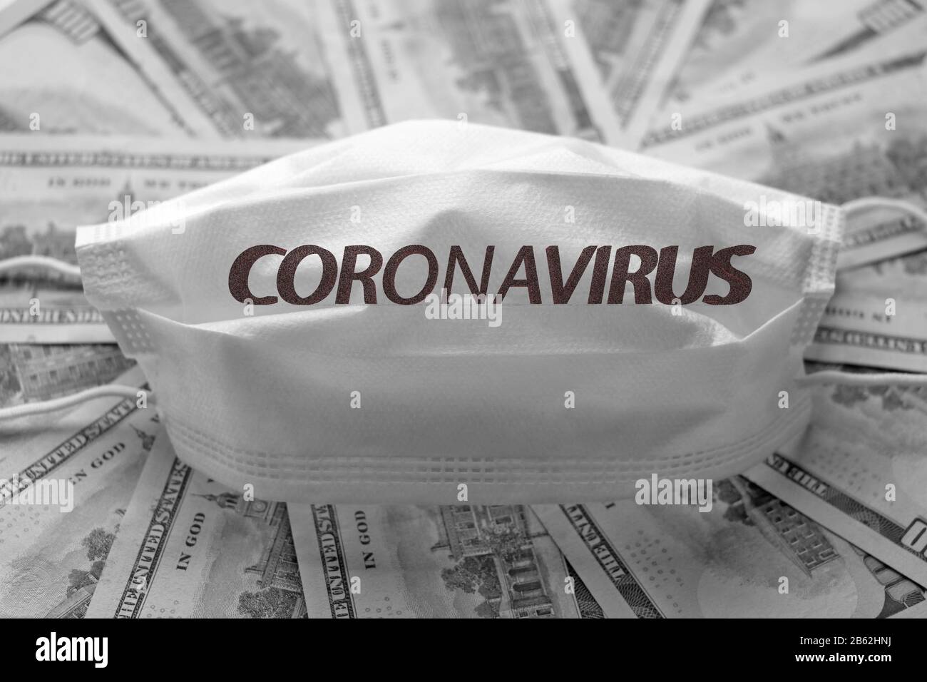 Novel coronavirus - 2019-nCoV. The inscription medical protective masks Coronavirus. Chinese coronavirus outbreak Stock Photo