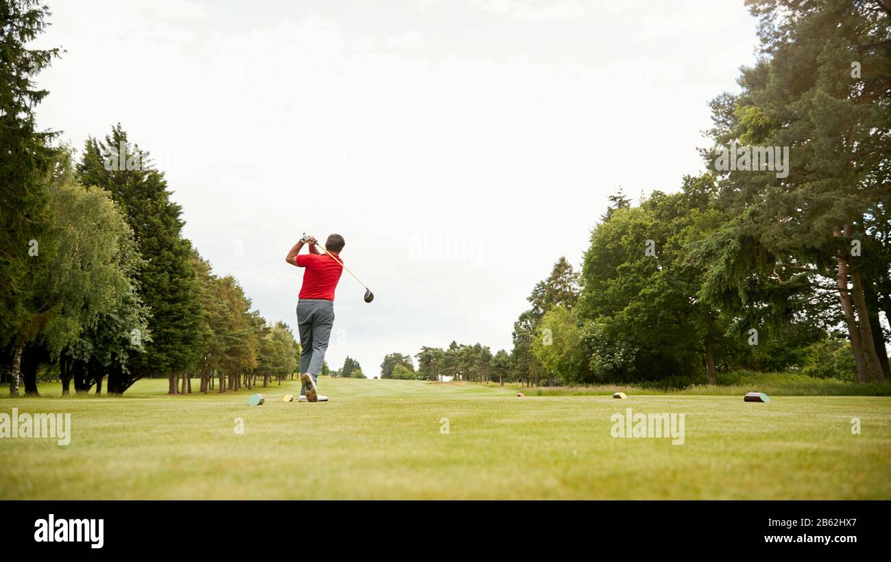 Hitting tee shot with driver hires stock photography and images Alamy