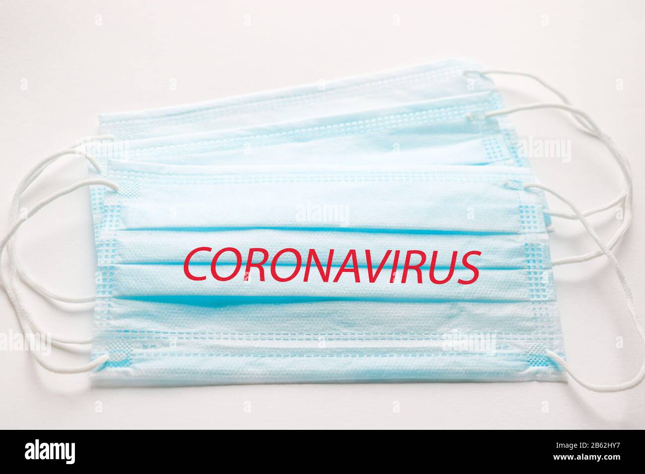 Breathing mask, virus medicicne. New Coronavirus 2019-nCoV Stock Photo