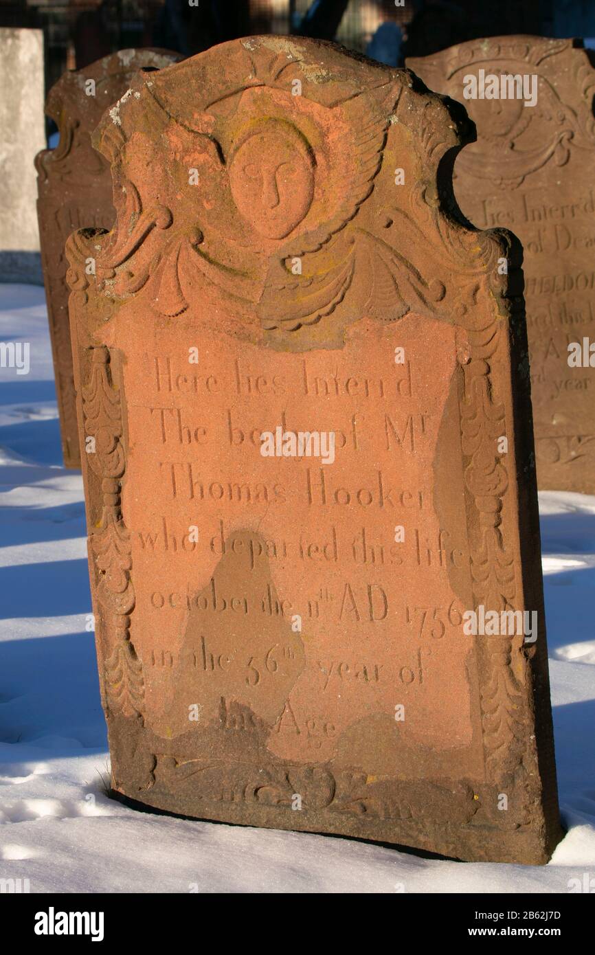 Ancient Burying Ground, Center Church, Hartford, Connecticut Stock