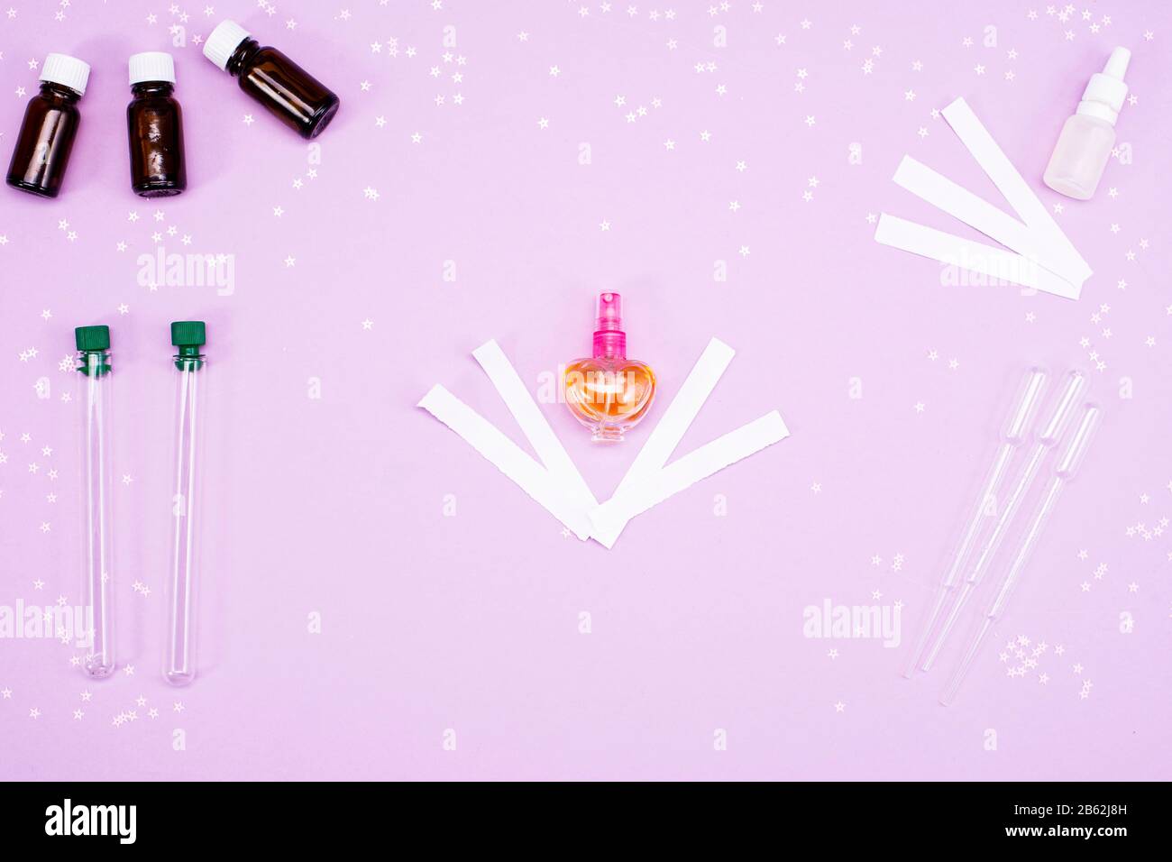 Making perfumes at home. Children's art project. Children's hands make