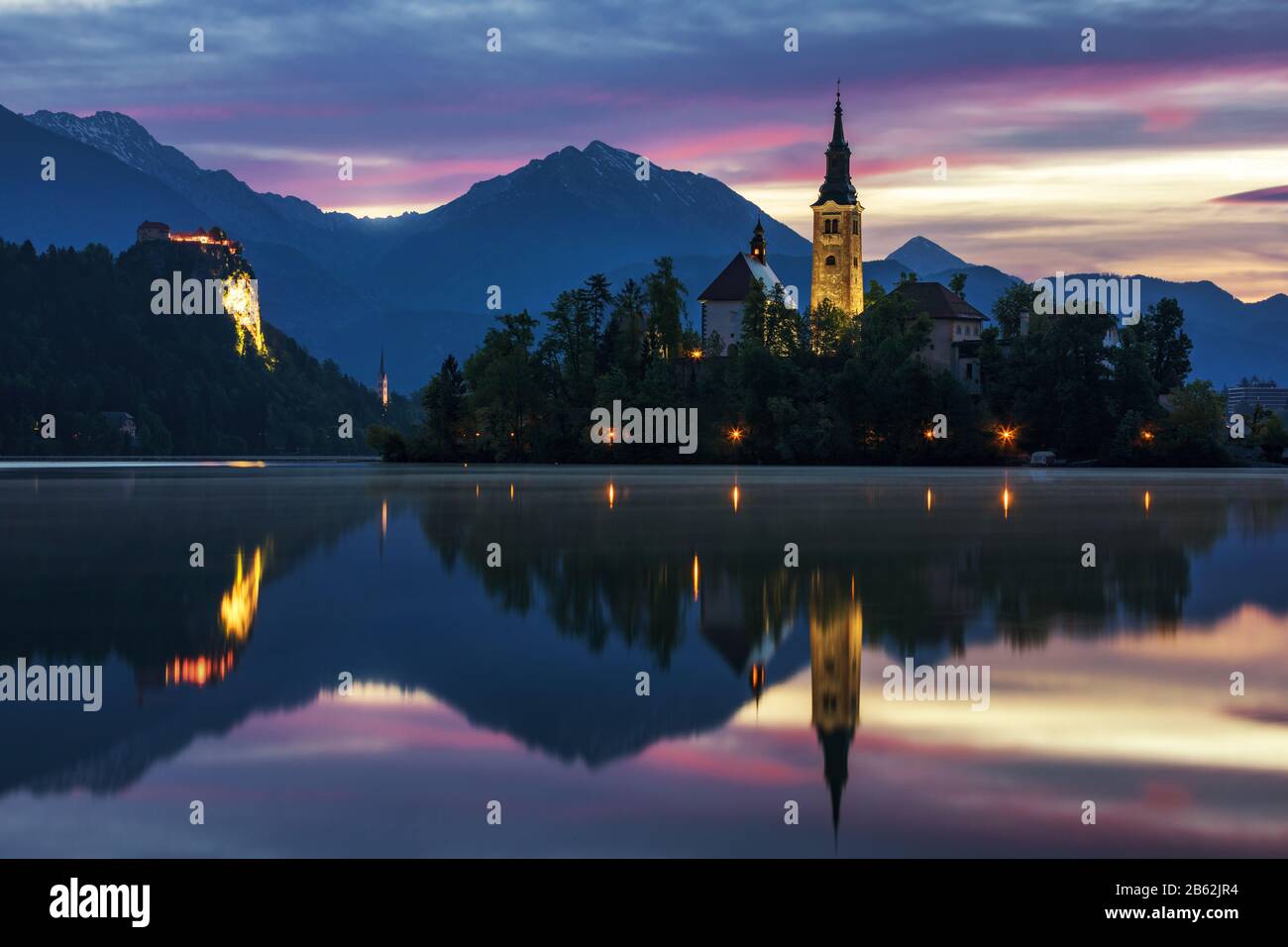 Dramatic Sunrise On Lake Bled Sunrise View On Bled Lake Island dramatic-sunrise-on-lake-bled-sunrise-view-on-bled-lake-island