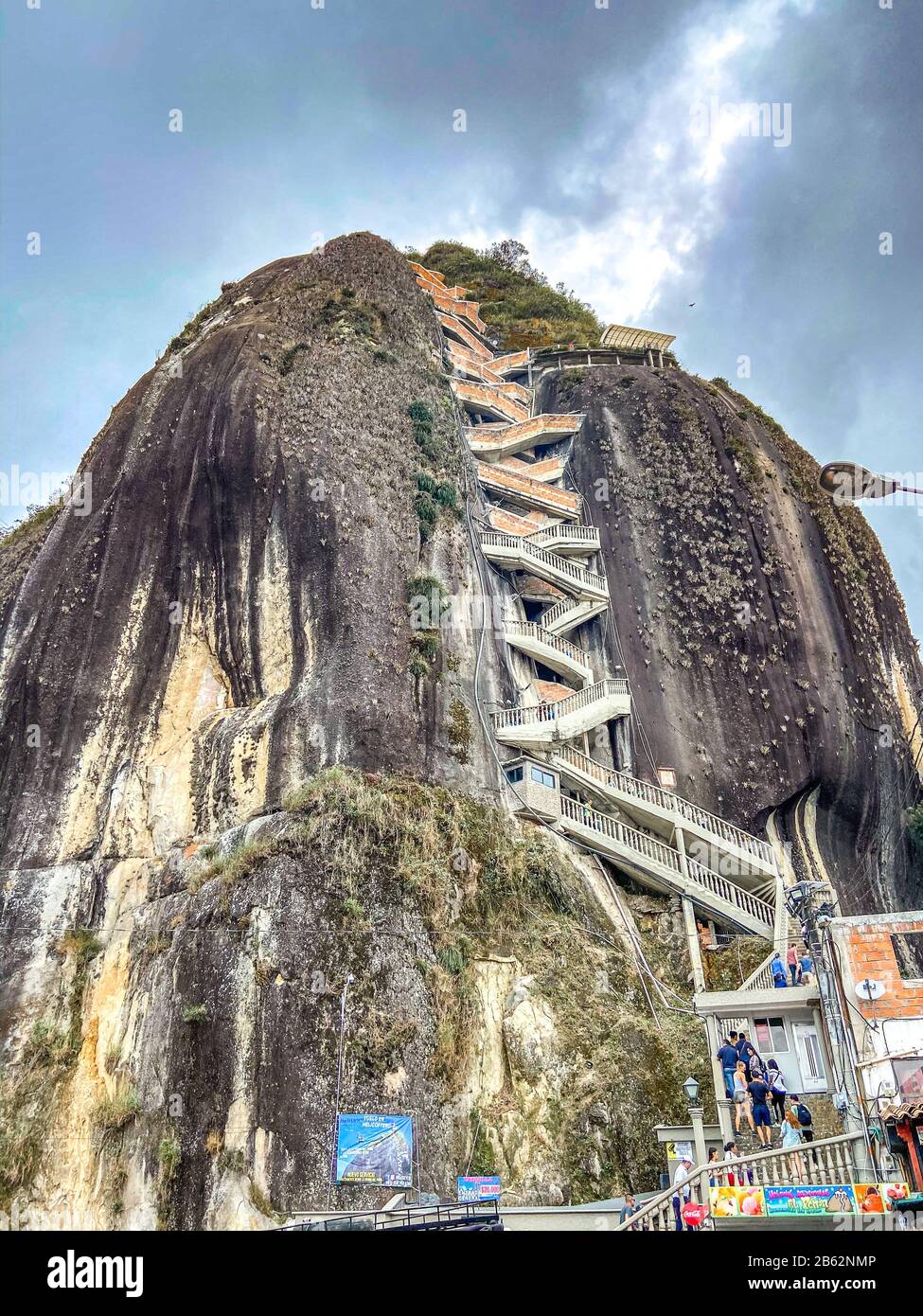 Steep steps rising up Piedra del Penol, Colombia Stock Photo - Alamy