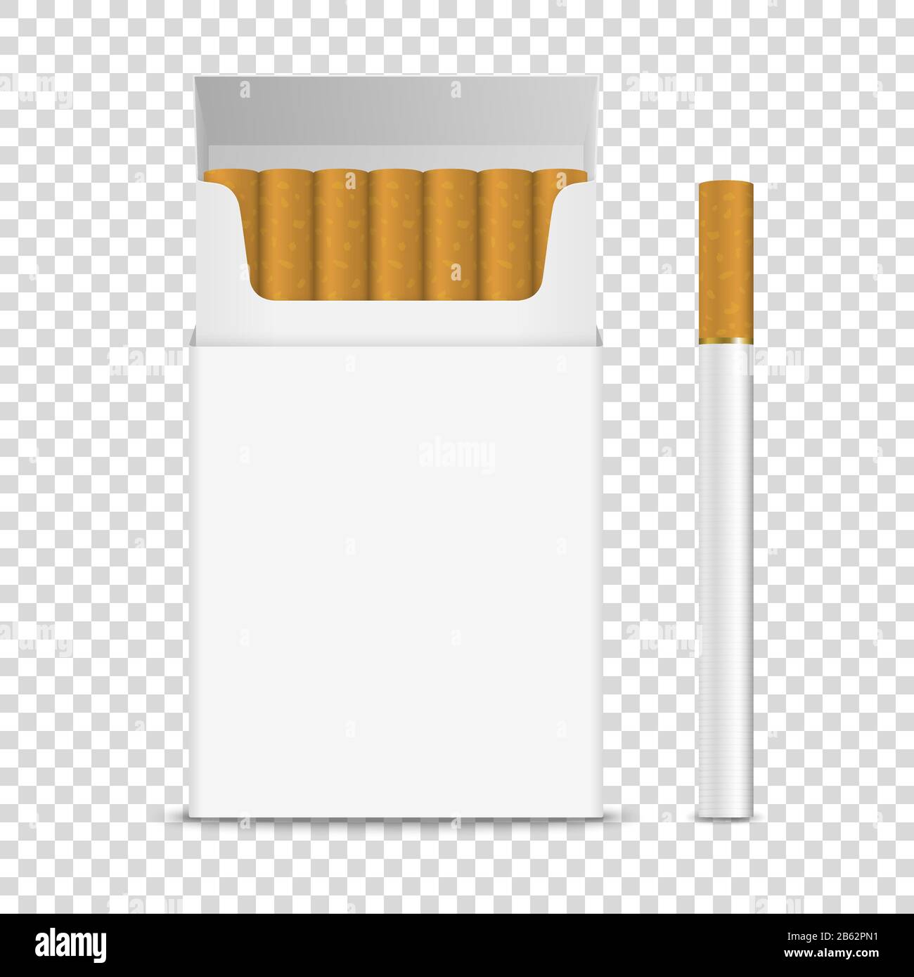 Vector Realistic Opened Clear Blank Cigarette Pack Box and Cigarette Set  Closeup Isolated on Transparent Background. Design Template. Smoke Problem  Stock Vector Image & Art - Alamy