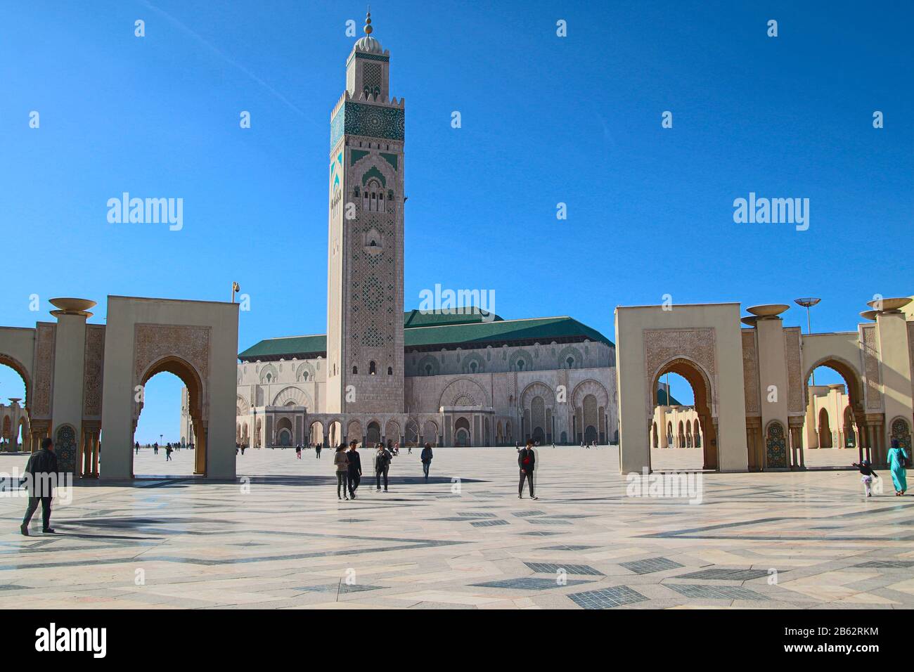 The beautifull. Hassan II Moschee, Casablanca, Marokko Stock Photo