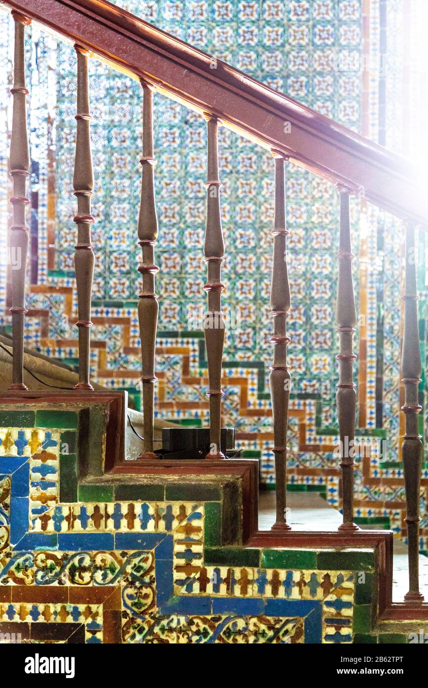 Interior of Casa de Pilatos (Pilate's House), Seville, Spain Stock Photo