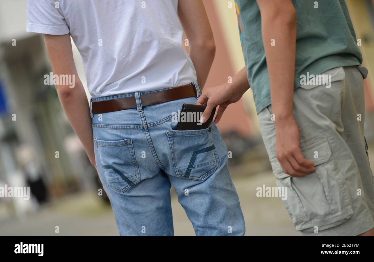 Symbolfoto, Taschendiebstahl Stock Photo