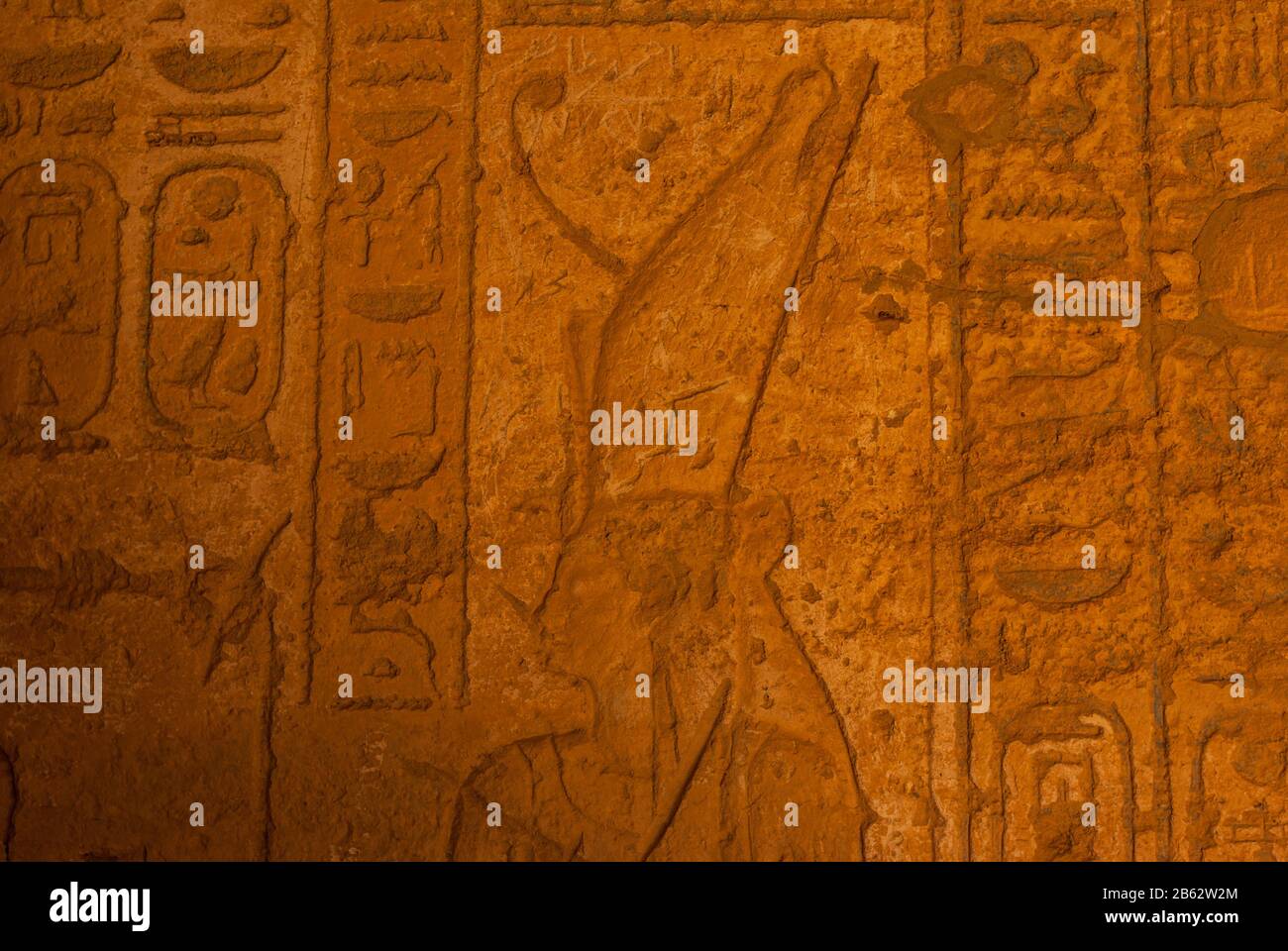 Ancient (hieroglyphics) relief, Jebel Barkal, Sudan Stock Photo