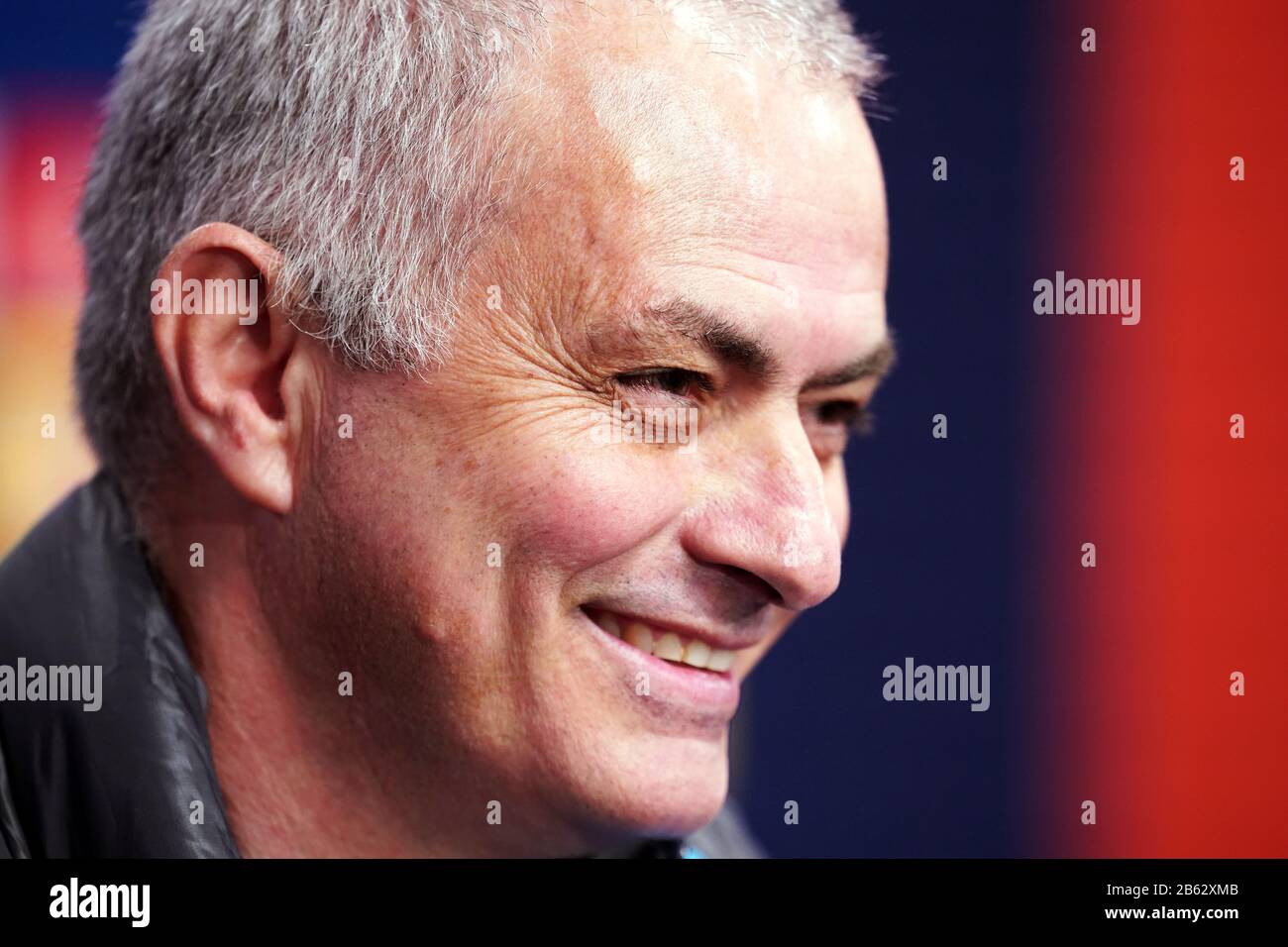 Tottenham Hotspur manager Jose Mourinho during the press conference at the Red Bull Arena, Leipzig. Stock Photo