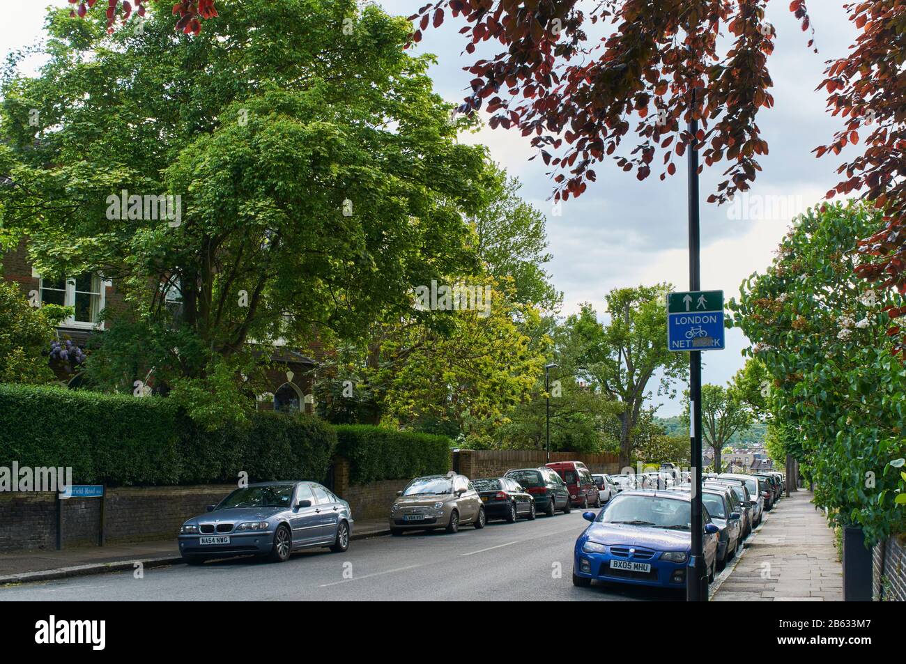 Harefield Road in the London suburb of Brockley, South East London UK Stock Photo