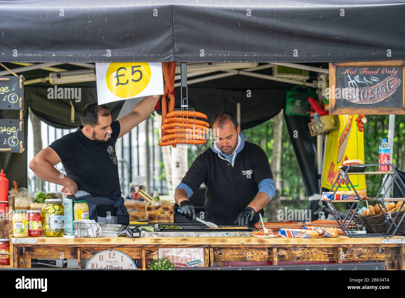 London,UK, July, 2019. Street food in London.Southbank Centre Food
