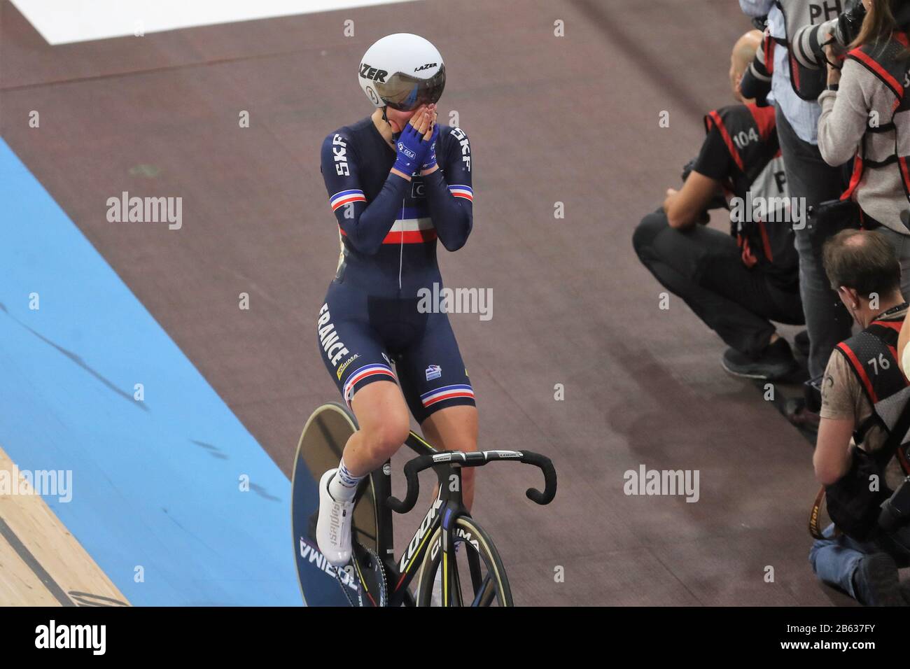 Clara Copponi of France Women's Madison Final during the 2020 UCI Track