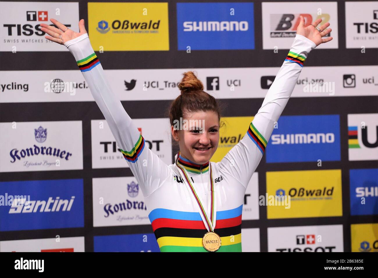 Chloe Dygert Of Usa Womens Individual Pursuit Podium During The 2020 Uci Track Cycling World 3346