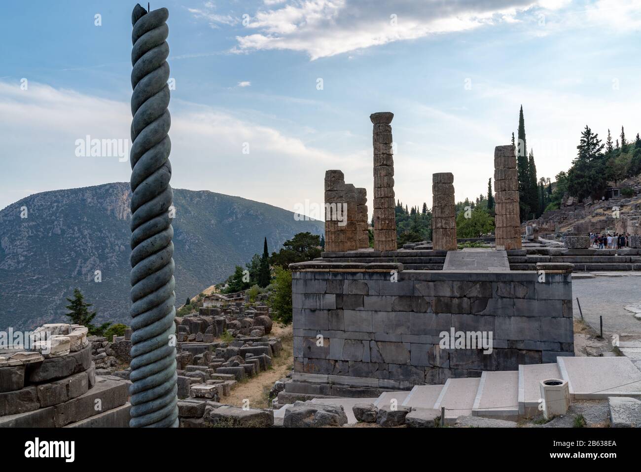 Tempio di Apollo a Delfi Stock Photo