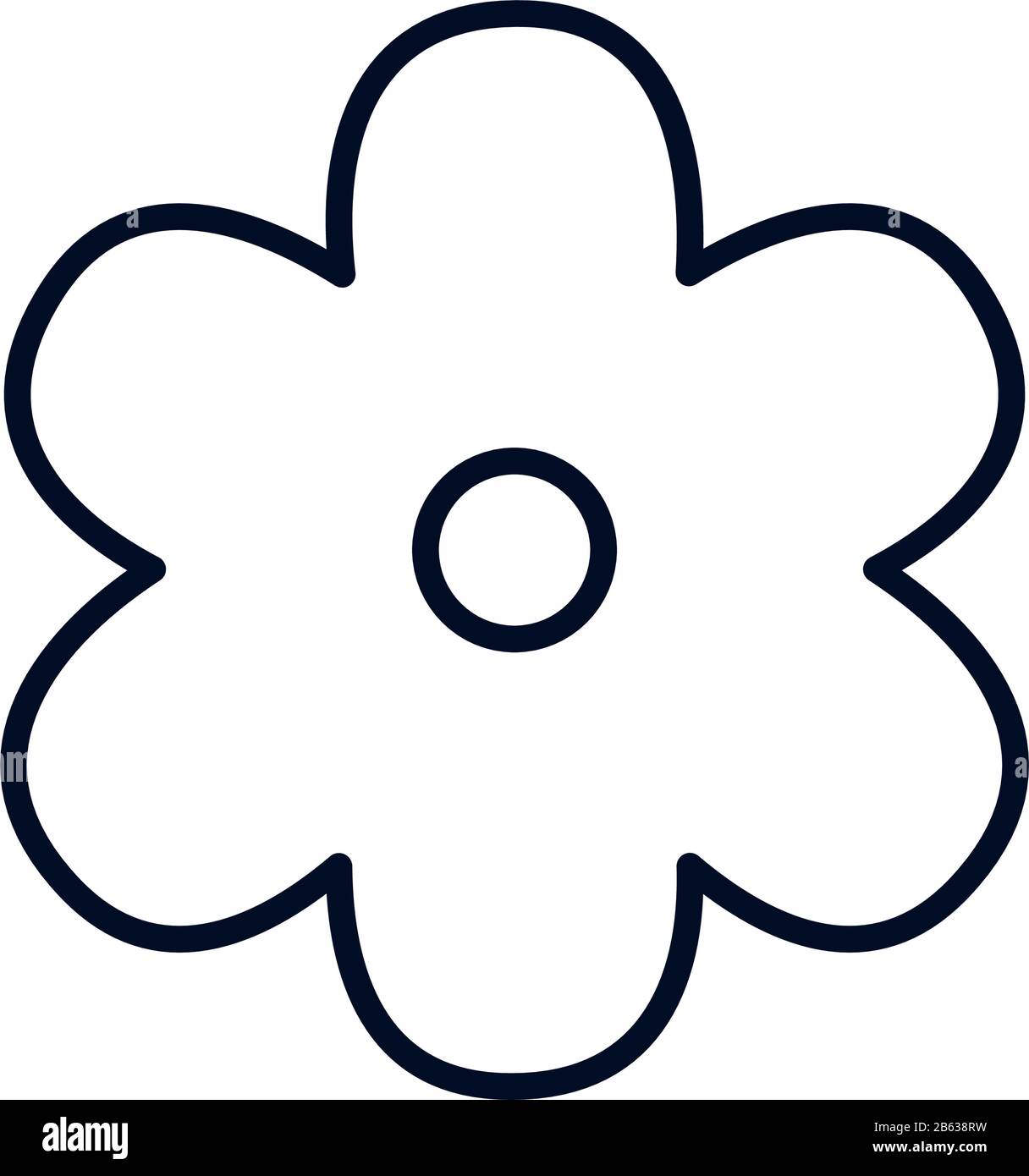 flower line style icon design, natural floral nature plant ornament ...