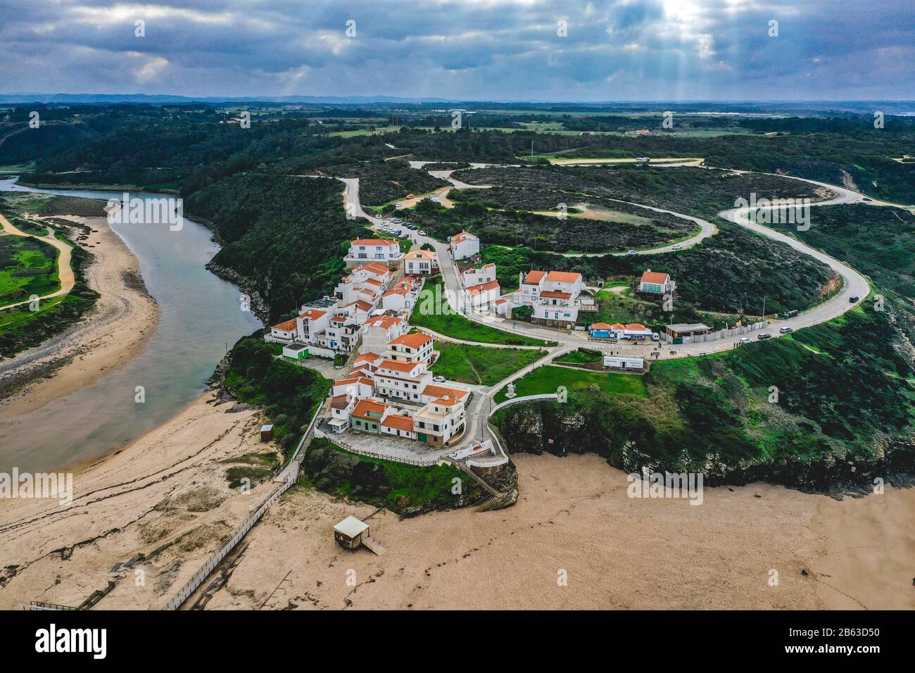 Aerial view of Odeceixe in Portugal Stock Photo Alamy