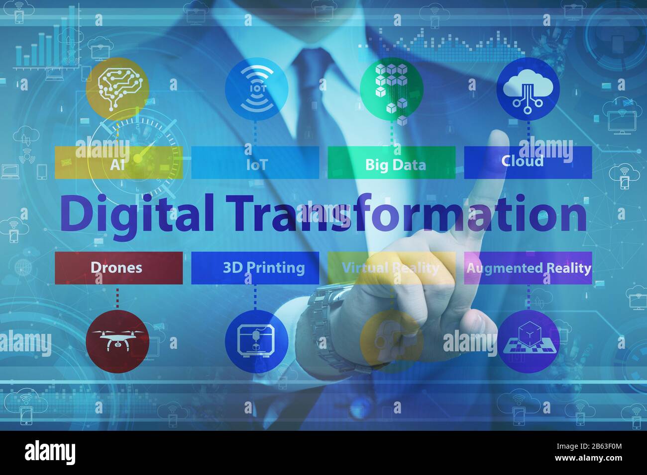Digital transformation and digitalization technology concept Stock ...