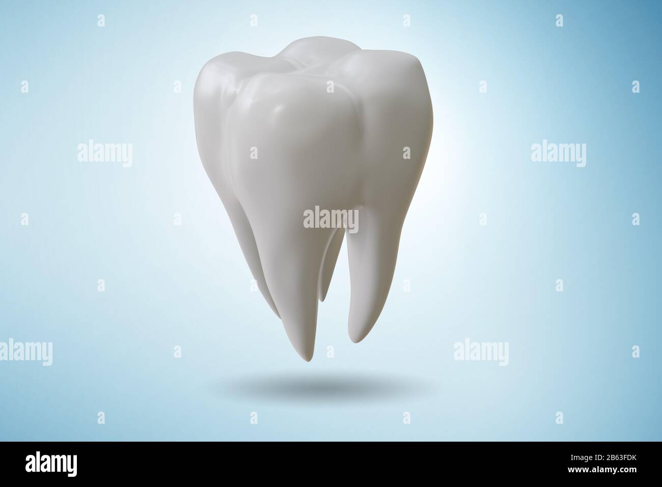 White tooth in dental concept - 3d rendering Stock Photo - Alamy