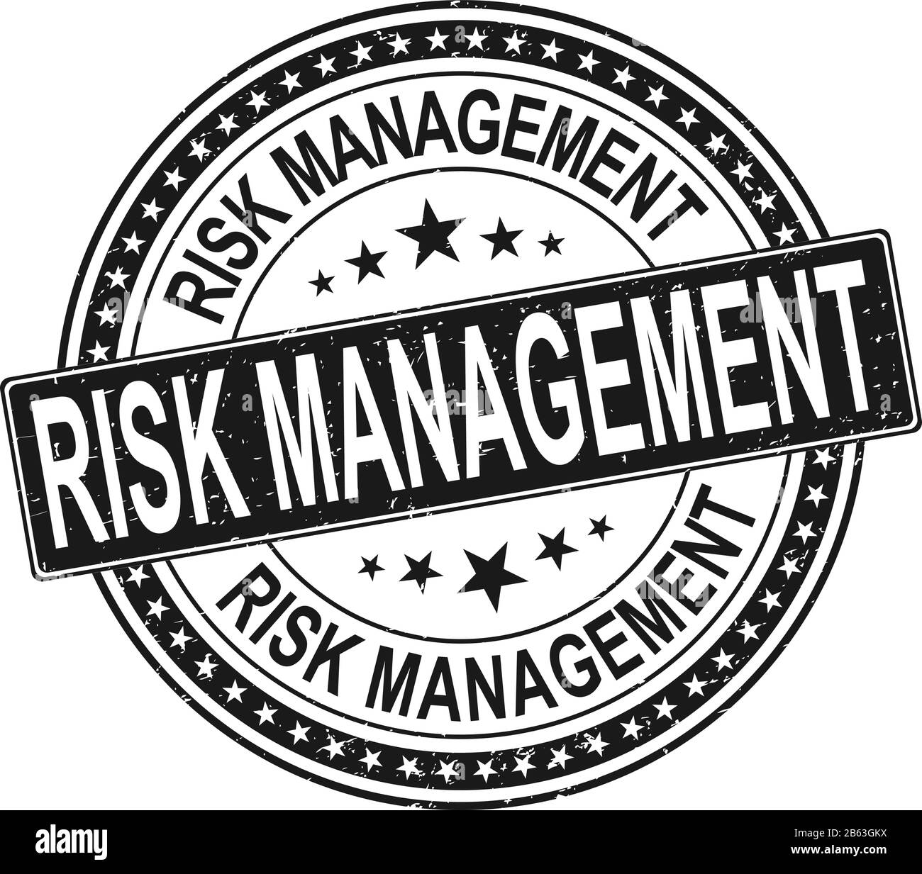 risk management. stamp. sticker. seal. round grunge vintage ribbon risk