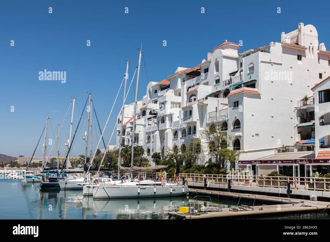 Ocean Village Marina, Gibraltar Stock Photo