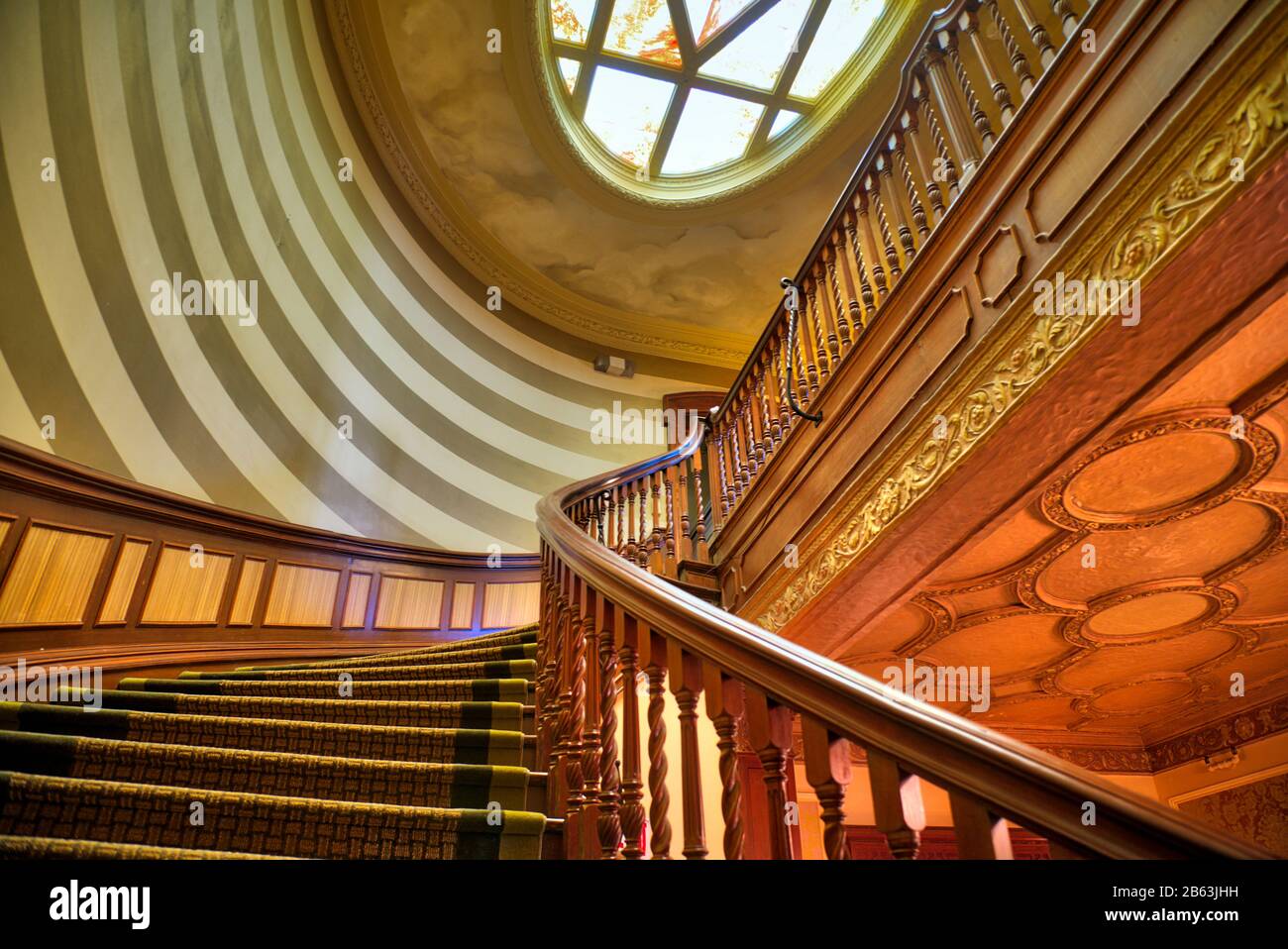 Interior of Gothic style building - staircase Stock Photo