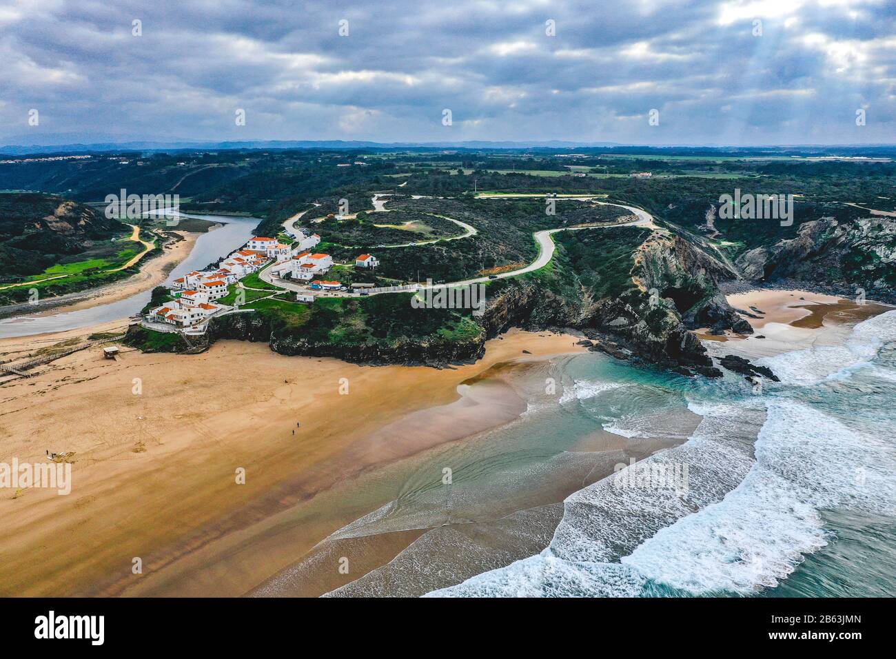 Aerial view of Odeceixe in Portugal Stock Photo Alamy