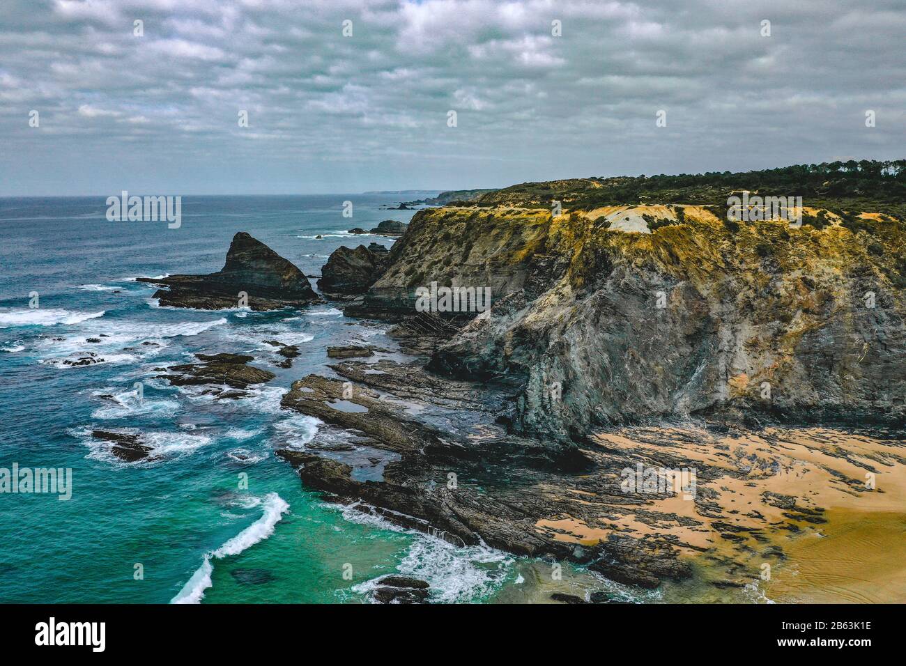 Aerial view of Odeceixe in Portugal Stock Photo - Alamy