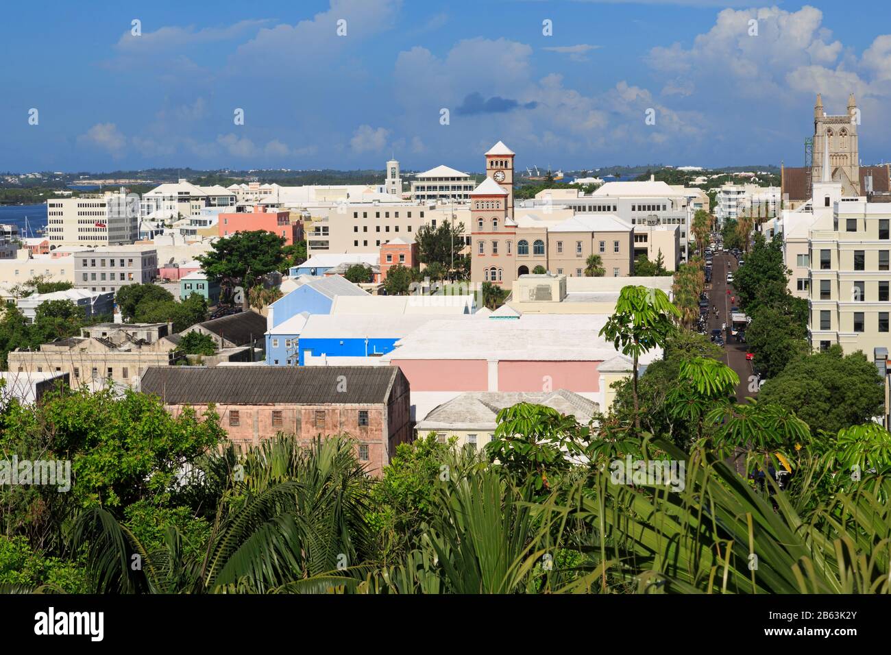 View From Fort Hamilton, Hamilton City, Pembroke Parish, Bermuda Stock ...