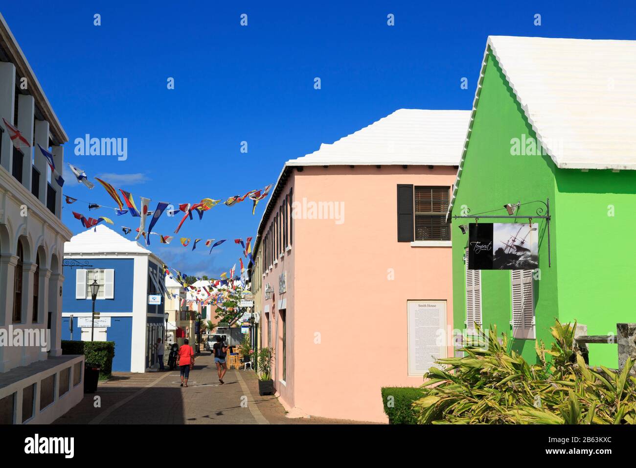 Tempest Bistro, Water Street, Town of St. George, St. George's Parish, Bermuda Stock Photo