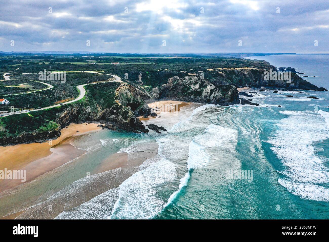 Aerial view of Odeceixe in Portugal Stock Photo Alamy