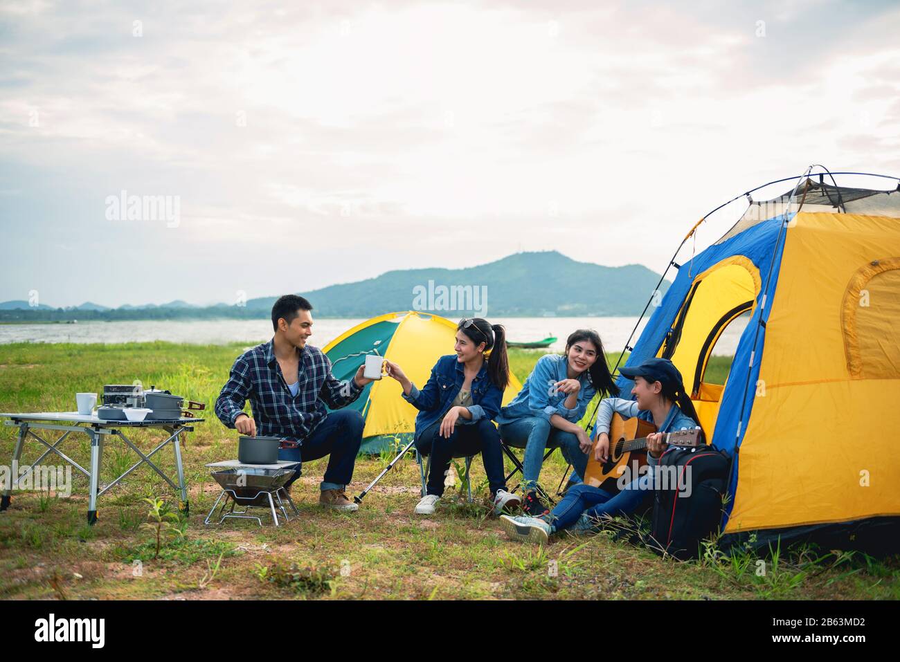 Hiking camping backpacker outdoor journey travel trekking concept photo by nd3000 on Envato Elements