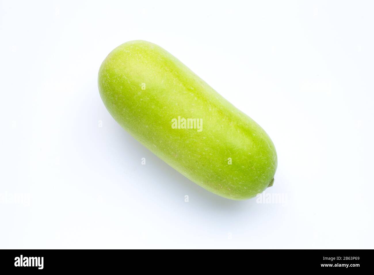 Winter melon on white background. Copy space Stock Photo