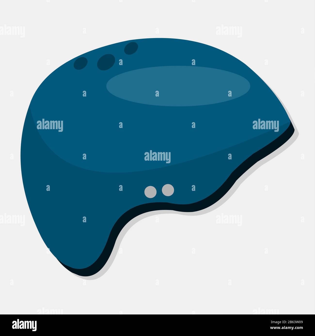 blue skateboard helmet isolated vector illustration Stock Vector