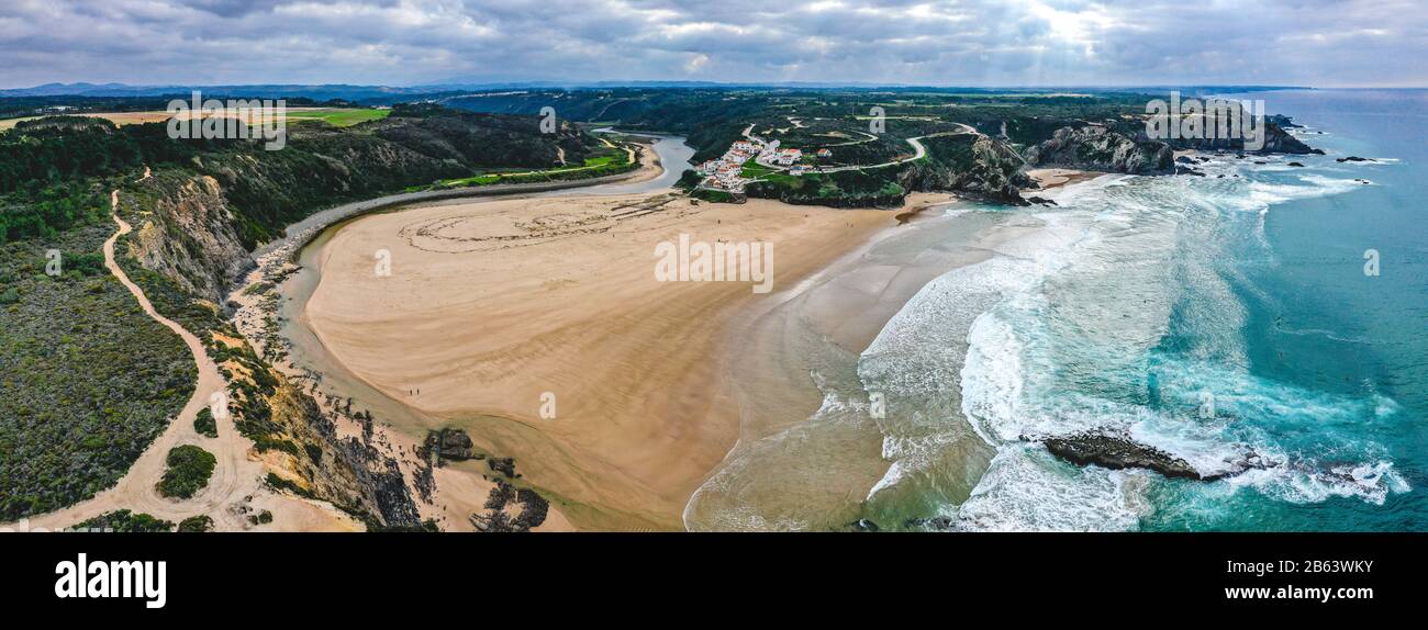 Aerial view of Odeceixe in Portugal Stock Photo Alamy