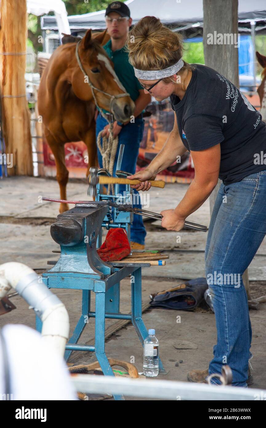 blacksmiths and farriers display at the Tenterfield show in northern