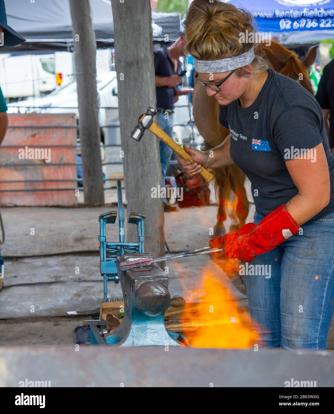 blacksmiths and farriers display at the Tenterfield show in northern