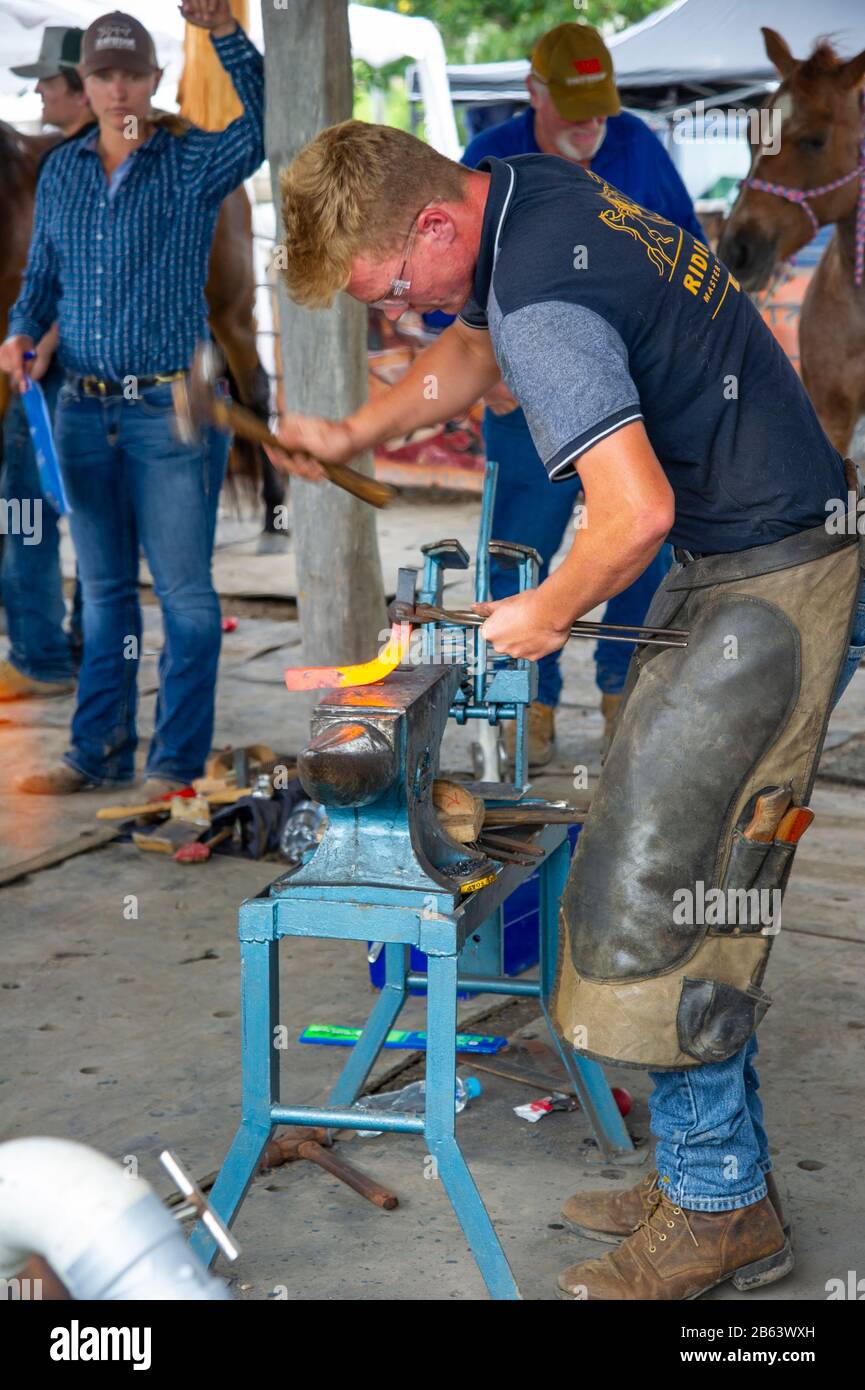 blacksmiths and farriers display at the Tenterfield show in northern