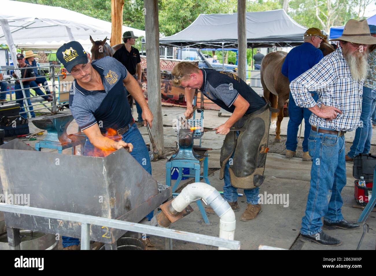 blacksmiths and farriers display at the Tenterfield show in northern
