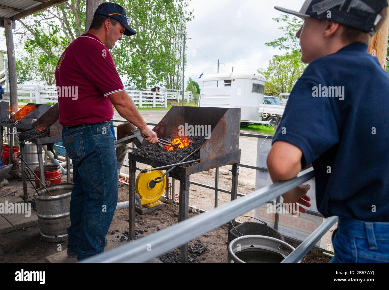 blacksmiths and farriers display at the Tenterfield show in northern