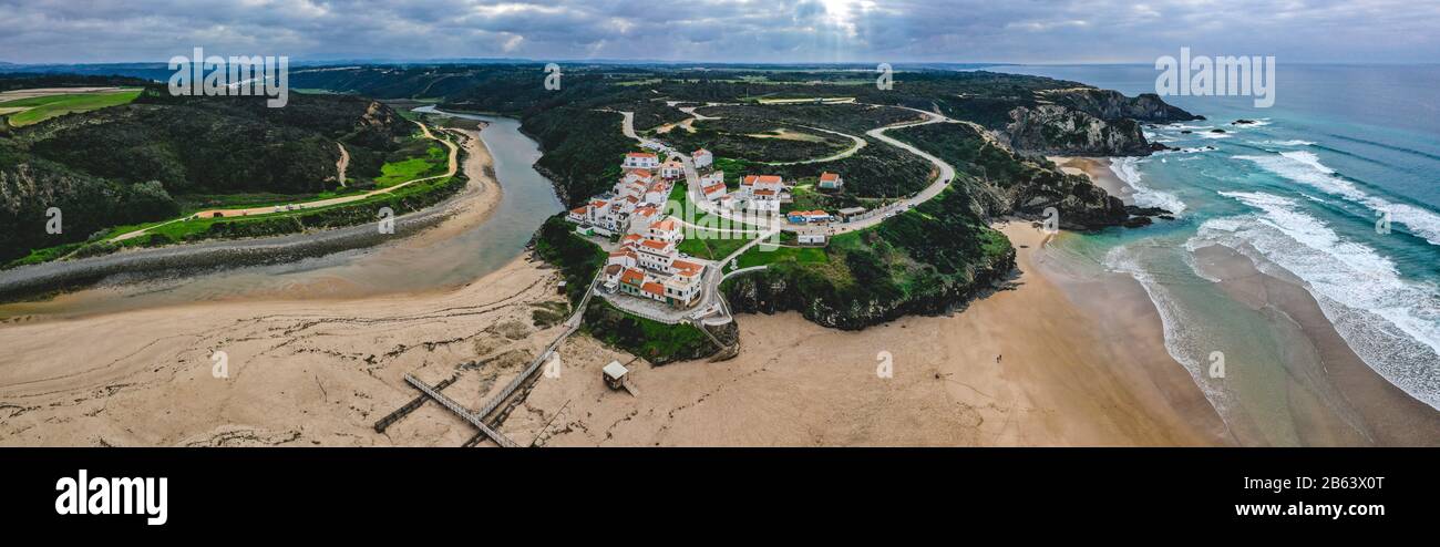 Aerial view of Odeceixe in Portugal Stock Photo - Alamy