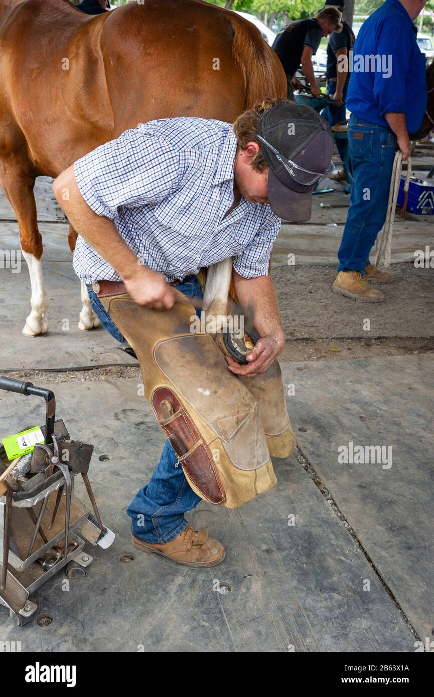 blacksmiths and farriers display at the Tenterfield show in northern