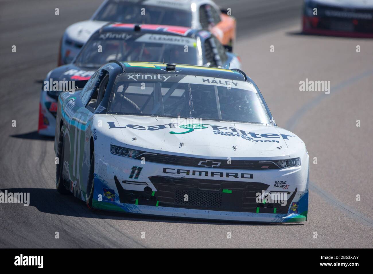 Avondale, Arizona, USA. 7th Mar, 2020. Justin Haley (11) races for position for the LS Tractor 200 at Phoenix Raceway in Avondale, Arizona. (Credit Image: © Logan Arce/ASP) Stock Photo
