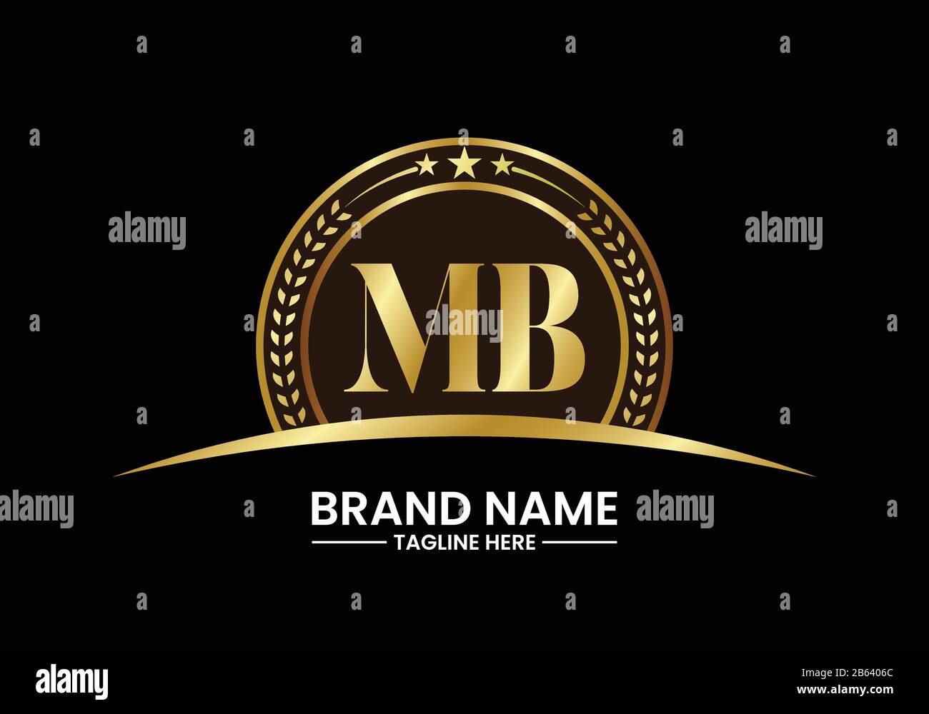 M B MB Initial Letter Logo design vector template, Graphic Alphabet Symbol for Corporate Business Identity Stock Vector