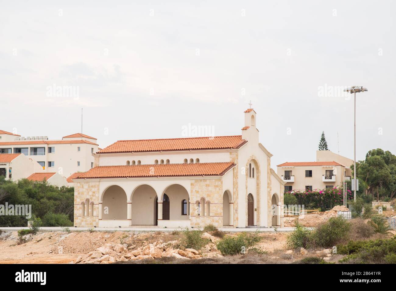 Protaras. Cyprus - October 9, 2018: Chapel of St. Andreas Paramount Protaras on Cyprus. Stock Photo